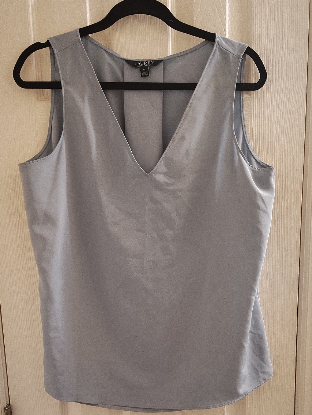 Ralph Lauren Light Blue V-Neck Satin Camisole